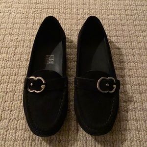 Gucci size 38 black suede loafers